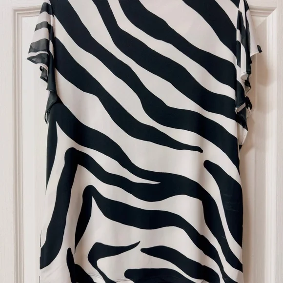 Calvin Klein Zebra Striped Top - Picture 4 of 7